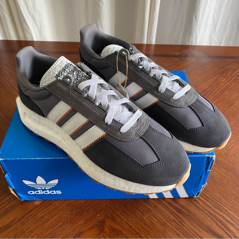 Adidas Retropy E5 Carbon/Cloud White/Gray GZ6386 Mens Size 10